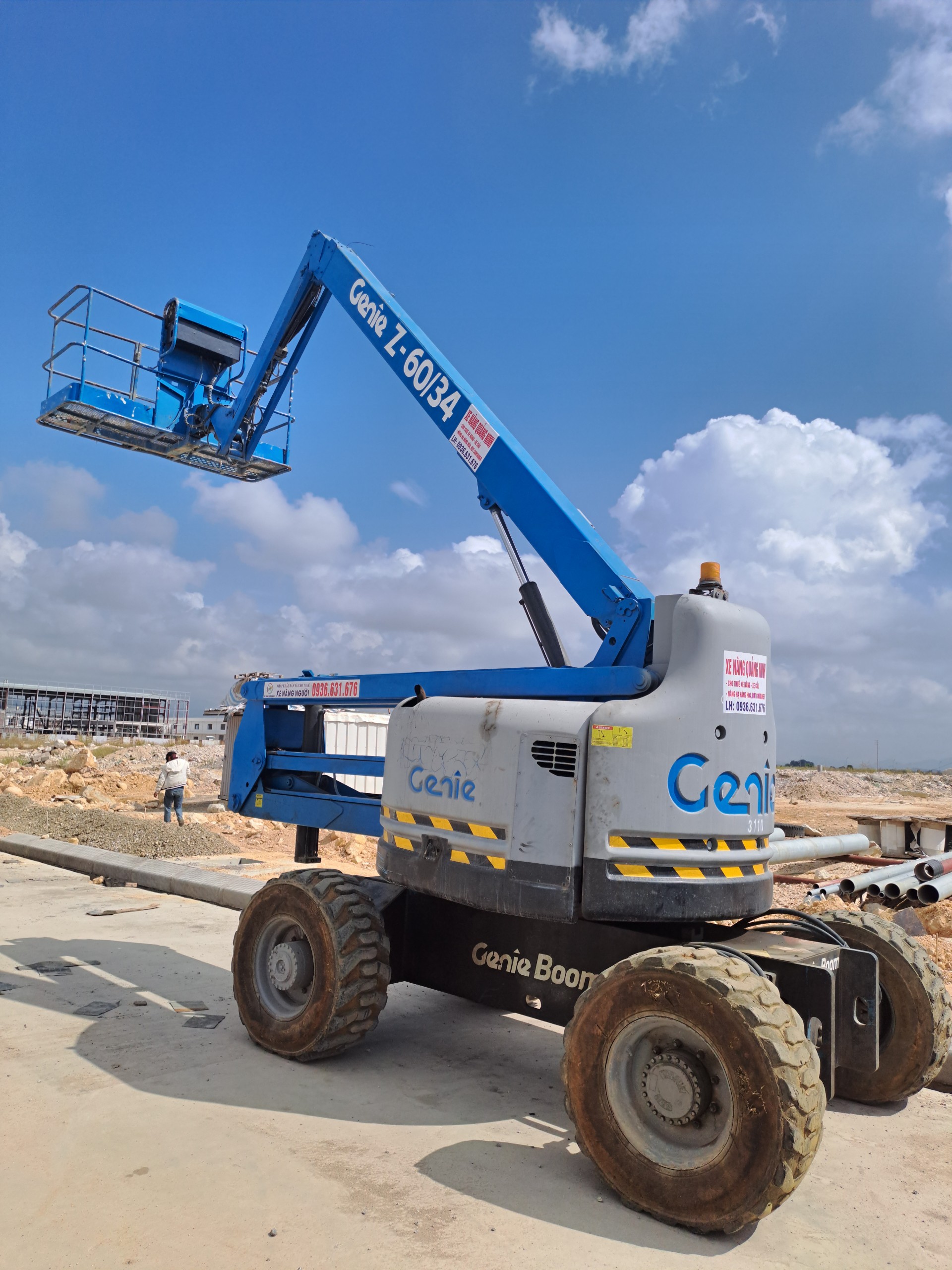 Cho thuê xe nâng người tại khu công nghiệp Amata